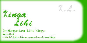 kinga lihi business card